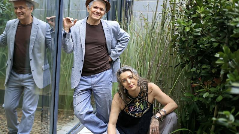 O casal de artistas Antonio Nóbrega e Rosane Almeida no novo Instituto Brincante