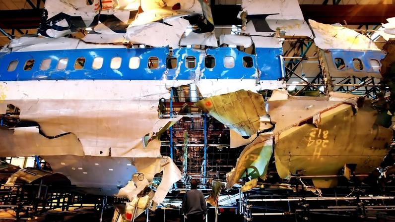 Pan Am Flight 103 after it crashed onto the town of Lockerbie, Scotland, on December 21, 1988. All 259 people on board were killed, as well as 11 people in the town of Lockerbie.