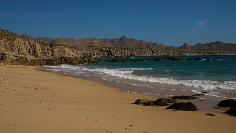 A strip of protected beach in the Cabo Pulmo National Marine Park. Photo via Jeff Gunn/Flickr.