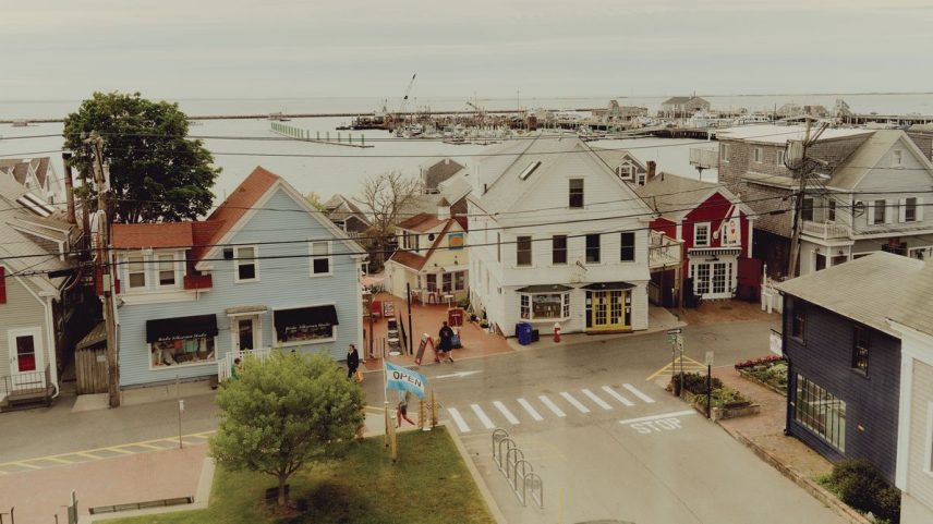 Commercial Street, the main drag in Provincetown.