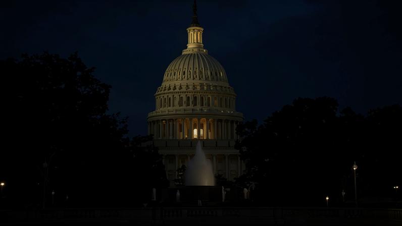 Vista do Capitólio dos EUA, em Washington