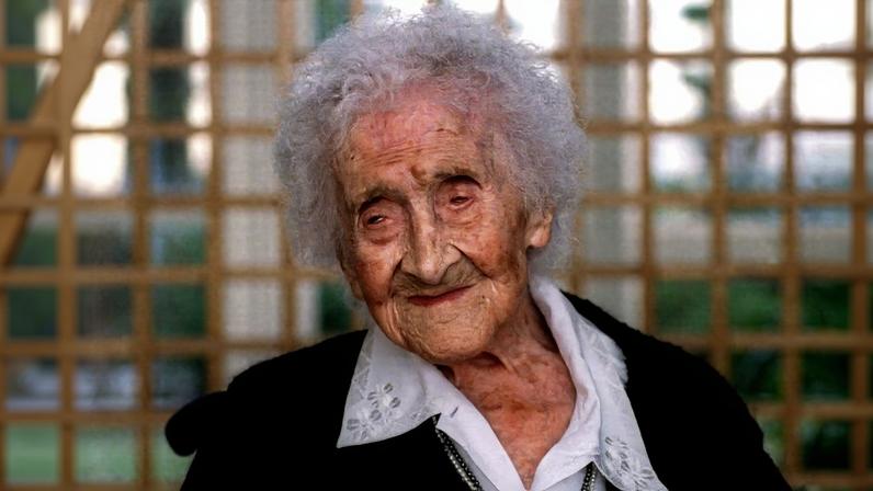 Madame Jeanne Calment, pictured in February 1996, aged 120