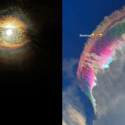 Nuvem arco-íris se forma na Indonésia e fenômeno raro viraliza