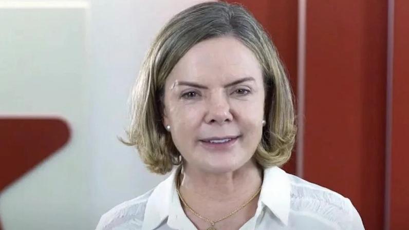 A deputada Gleisi Hoffmann, presidente do PT