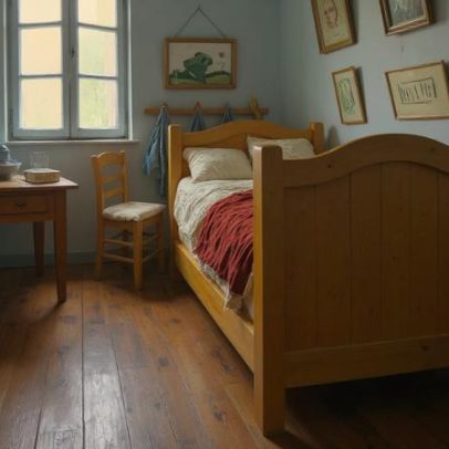 Quais pinturas Van Gogh pendurou acima da cama