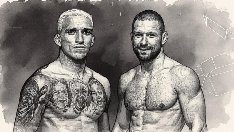 Charles Oliveira e Mateusz Gamrot fazem a luta principal do UFC Rio, dia 11 de outubro. (Divulgação)