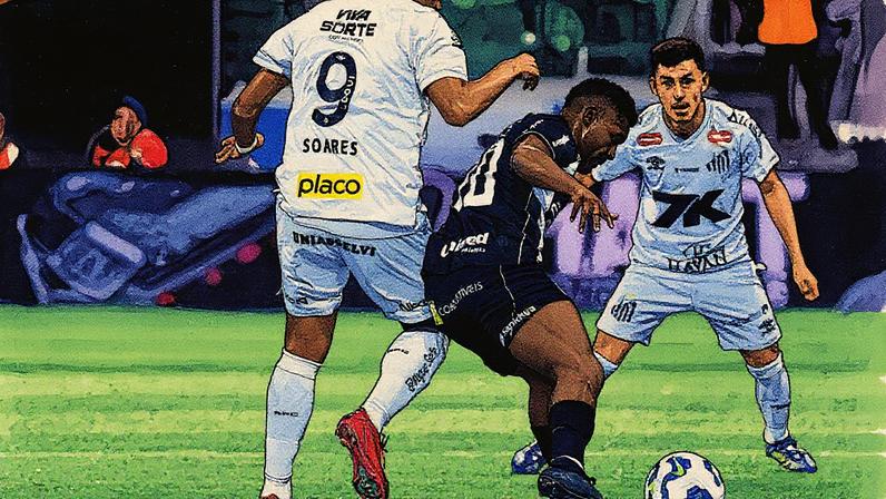 Fabiano Souza, do Ceará, em partida contra o Santos, pelo Brasileirão (Foto: Anderson Romao/AGIF)
