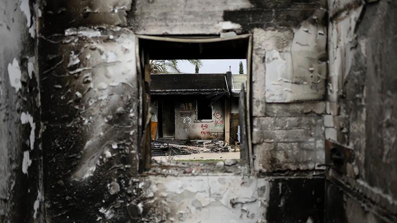 Kibbutz Kfar Aza after the Hamas attack on October 7