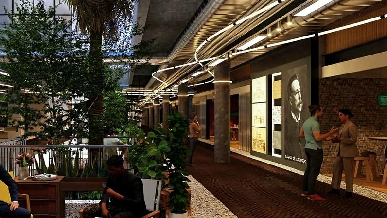 Projeção 3D mostra como será o Ramal, novo centro gastronômico na República, no centro de SP