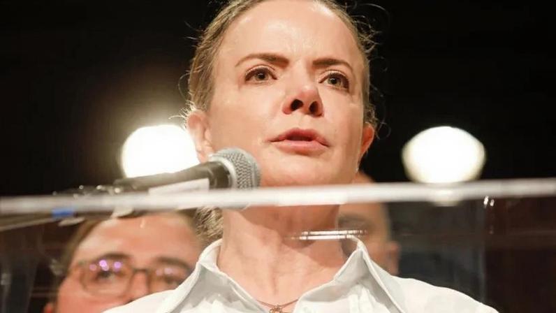 A presidente do PT, Gleisi Hoffmann