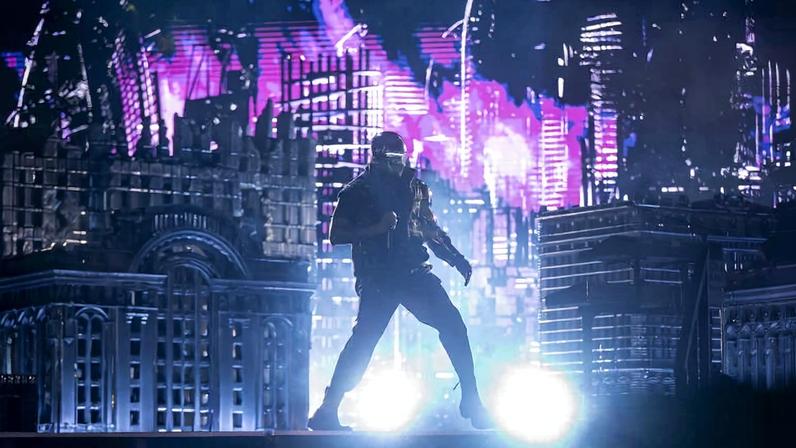 O cantor canadense The Weeknd se apresenta durante show realizado no Allianz Parque