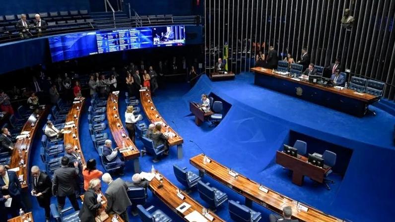 Na foto, o plenário do Senado