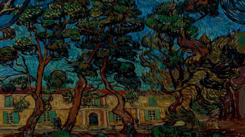 Van Gogh’s Hospital at Saint-Rémy (September-October 1889) and photograph (April 2024) Hammer Museum, Los Angeles; © Martin Bailey