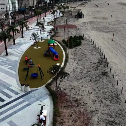 Balneário Camboriú reduz faixa de areia após alargar a praia