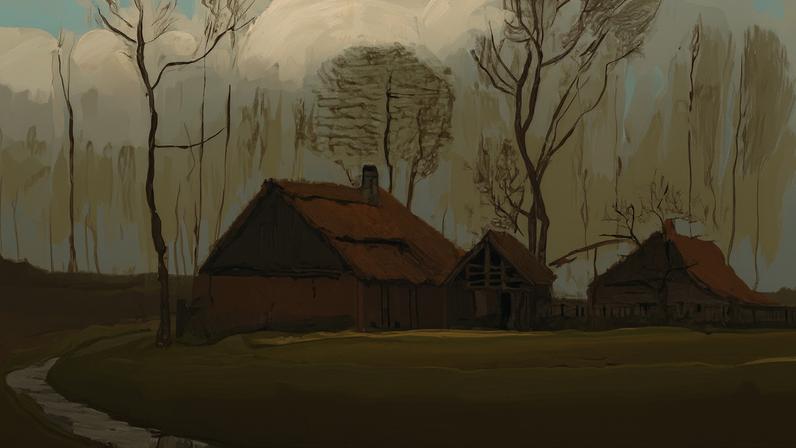 Van Gogh’s Country Huts among Trees (September 1883)