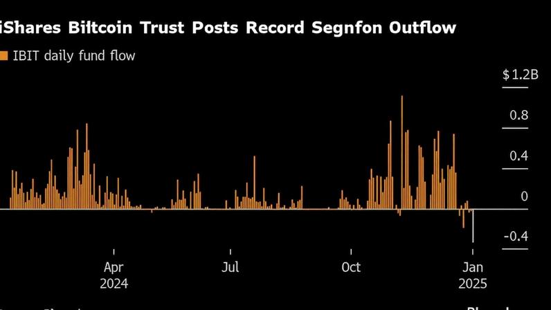 ETF de bitcoin da BlackRock registra saída recorde