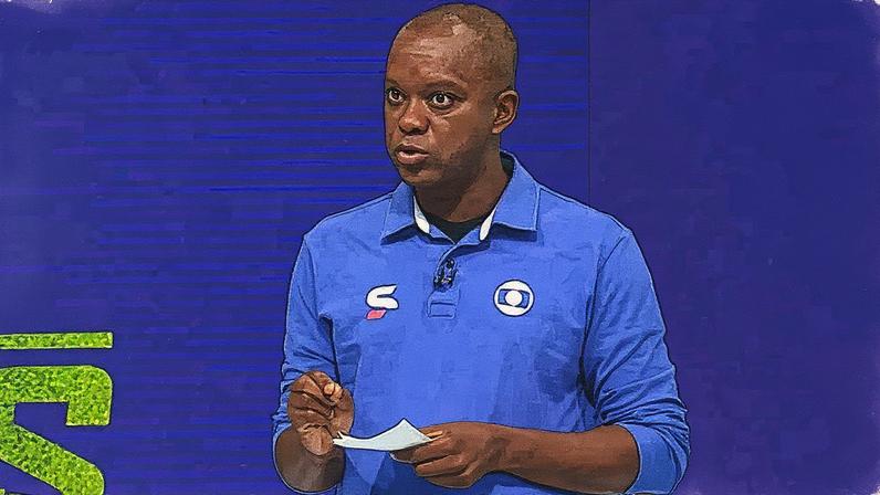 Paulo César de Oliveira apontou erro da arbitragem em Santos x Grêmio (Foto: Reprodução/Globo)