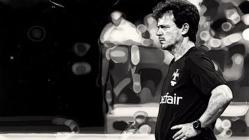Fernando Diniz na partida entre Vasco e Palmeiras (Foto: Marcello Zambrana/AGIF)