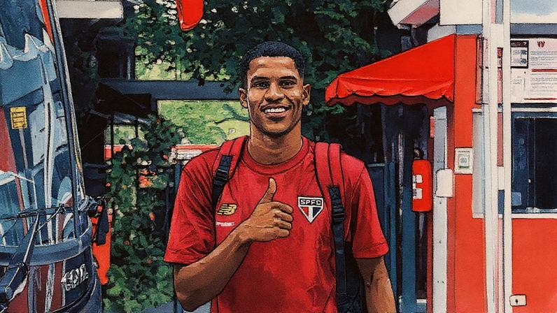 Isac defende o Sub-20 do São Paulo (Foto: Rubens Chiri / São Paulo FC)