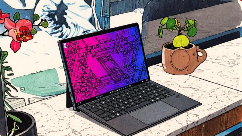 It may look a little like a Surface Pro, but if you squint you’ll notice it’s not boring.