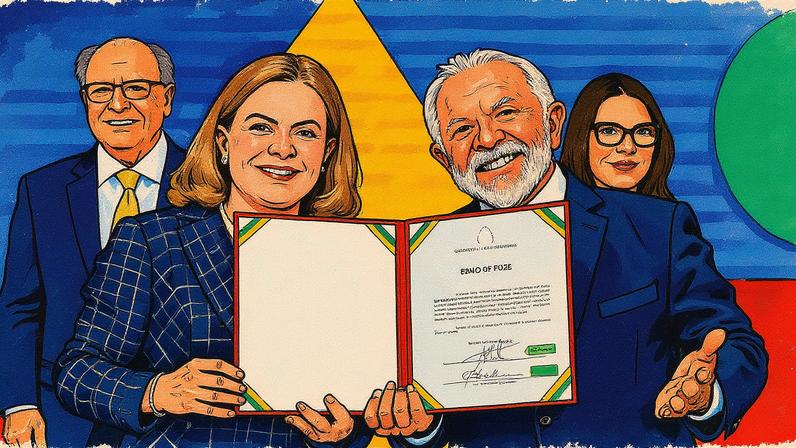Lula se referiu a ministra Gleisi Hoffmann, que assumiu a articulação do governo. (Foto: Ricardo Stuckert/PR)
