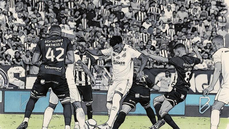 Partida entre Ceará e Santos, pela Série B de 2024 (Foto: Baggio Rodrigues/AGIF)