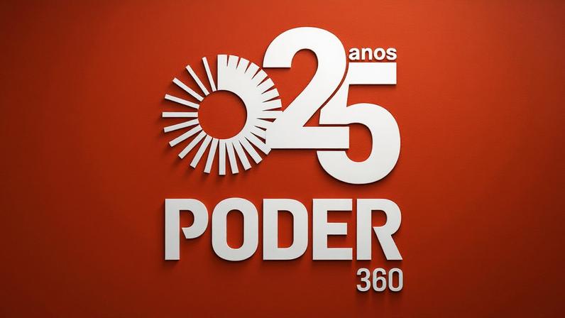 Na imagem acima, a logo especial de 25 anos do jornal digital Poder360