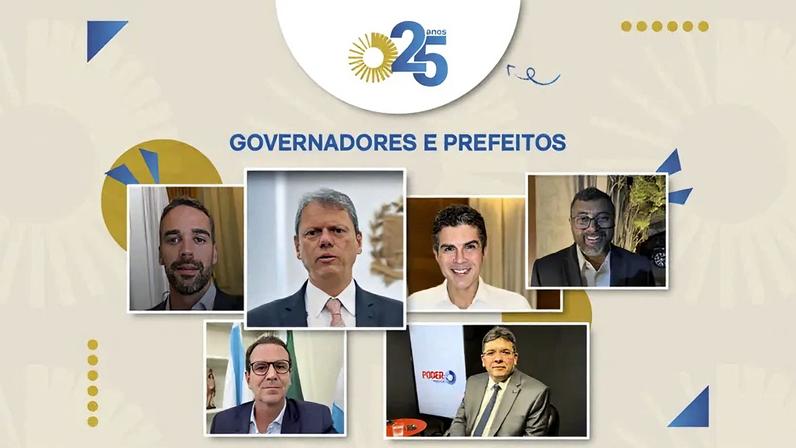 Da esquerda para a direita: Eduardo Leite, do Rio Grande do Sul; Tarcísio de Freitas, de São Paulo; Helder Barbalho, do Pará; Wilson Lima, do Amazonas; Eduardo Paes, prefeito do Rio; Rafael Fonteles, do Piauí