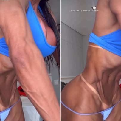 Gracyanne Barbosa impressiona ao revelar técnica do vacuum em vídeo viral