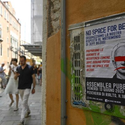 Bezos muda festa de casamento em Veneza por medo de protestos sociais