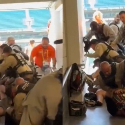 Torcedores do Fluminense são detidos por policiais durante evento nos EUA