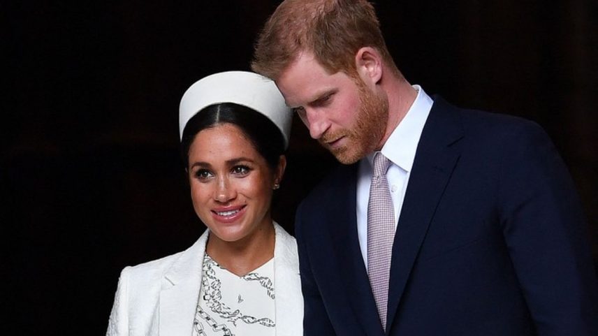 Meghan Markle e o príncipe Harry, fotografados após cerimônia na Abadia de Westminster durante Jubileu da rainha Elizabeth II (Foto: BEN STANSALL/AFP)