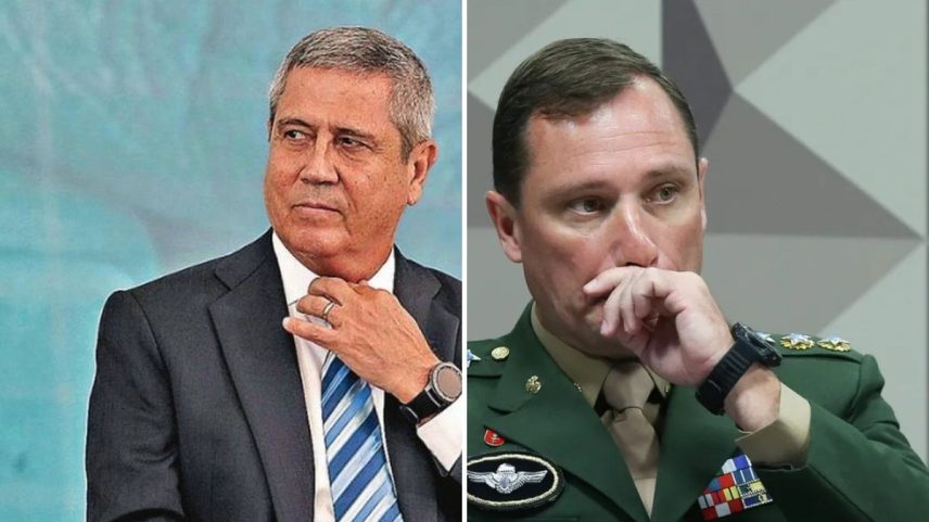 O general Braga Netto e o tenente-coronel Mauro Cid — Foto: Jorge William/Agência O Globo e Lula Marques/Agência O Globo/11-07-2023