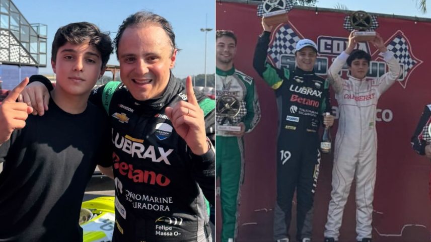 Felipe Massa e o filho, Pipo, venceram competição de kart (Foto: Reprodução/Redes sociais)