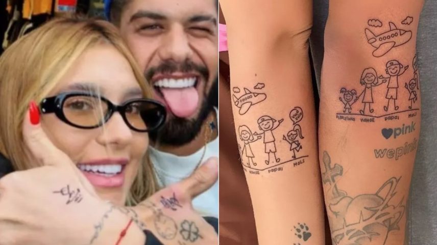 Zé Felipe tem quatro tatuagens dedicadas à ex-mulher, a influenciadora digital Virginia Fonseca (Foto: Reprodução/Instagram)