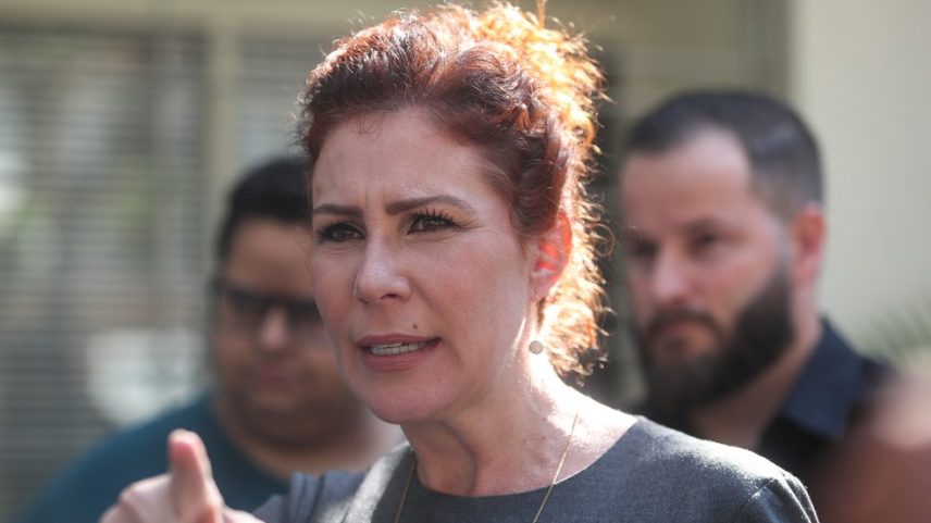 Foto de arquivo de 15/05/2025 da deputada federal Carla Zambelli (PL-SP) durante uma coletiva de imprensa na sede de seu partido no bairro de Moema, na zona sul da cidade de São Paulo. (Foto: Felipe Rau/Estadão Conteúdo)