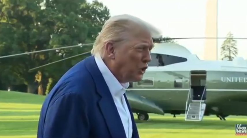 Trump concede entrevista antes de embarcar para a cúpula da Otan em Haia, na Holanda (Foto: Reprodução)
