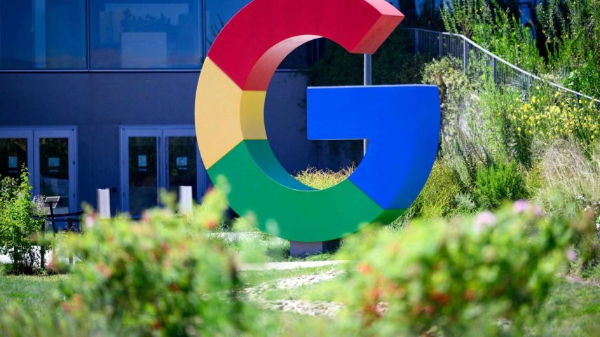 O símbolo do Google no campus em Mountain View, na Califórnia (Foto: Josh Edelson / AFP)