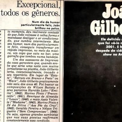 João Gilberto tocou em danceteria em formato de caravela, em SP
