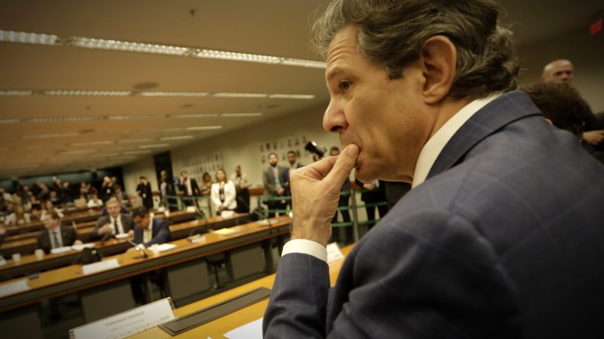 Ministro da Fazenda, Fernando Haddad, em audiência na Câmara (Foto: Cristiano Mariz/Agência O Globo)