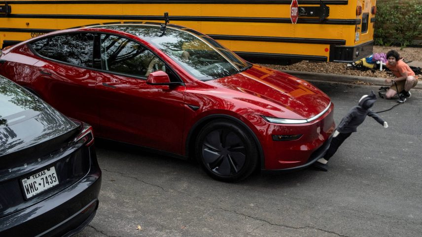 Teste de segurança do Model Y da Tesla em Austin (EUA) (Foto: Joel Angel Juarez/Reuters)