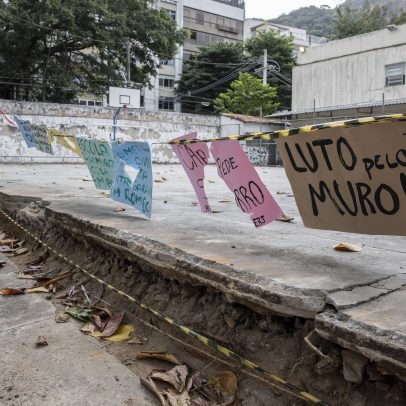 Muro da UFRJ desaba após meses de precariedade e alunos apontam novos problemas