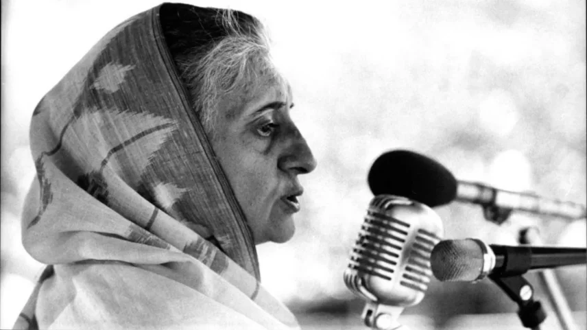 Indira Gandhi enfrentou turbulências políticas e protestos, e impôs o Estado de Emergência em 1975 (Foto: United Archives via Getty Images)