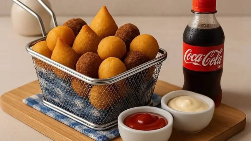 Salgadinhos, segundo especialista, gerados por inteligência artificial, à venda na plataforma do Ifood (Foto: Reprodução/Ifood)