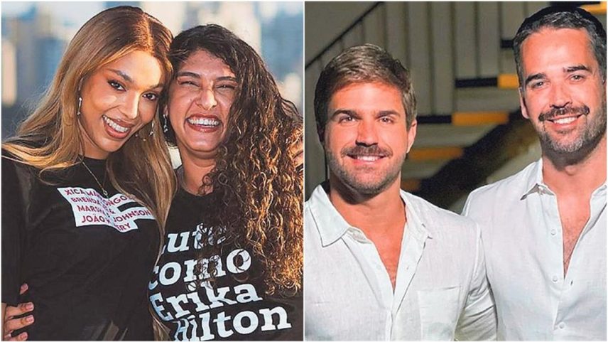 Trans, Paschoal foi apadrinhada por Erika Hilton; Eduardo Leite se assumiu gay em 2021 — Foto: Reprodução