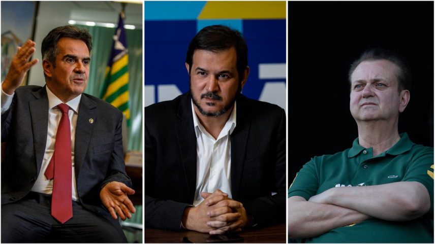 Senador Ciro Nogueira (à esquerda), Antonio Rueda (meio), presidente do União Brasil; Gilberto Kassab (à direita), presidente da sigla: interesse na sucessão em SP (Foto: Brenno Carvalho/Edilson Dantas)