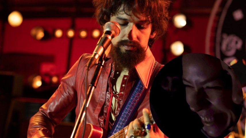 Vivi Seixas sorri durante exibição de 'Raul' (Foto: Reprodução e divulgação)