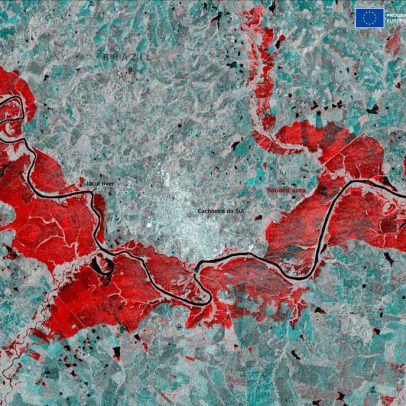 Imagens de satélite revelam estragos das enchentes no Rio Grande do Sul