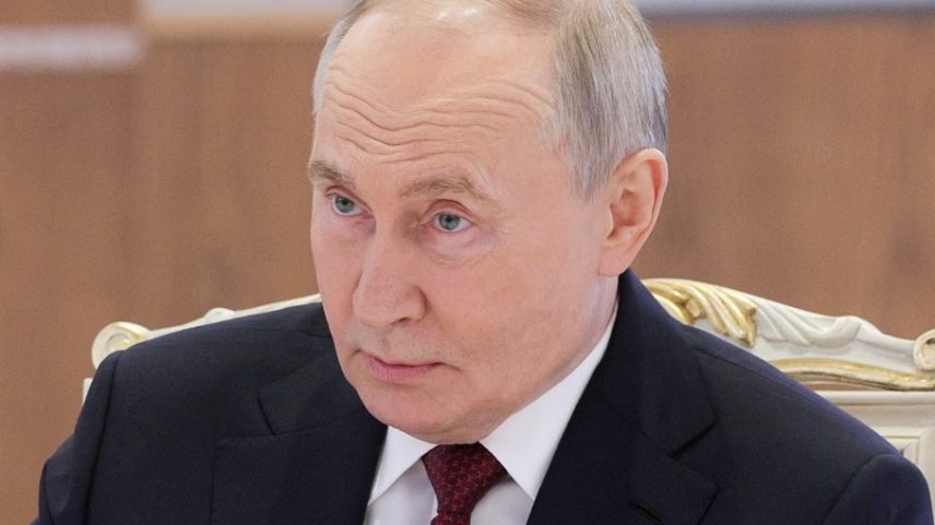 Vladimir Putin participa de reunião da Organização do Tratado de Segurança Coletiva (CSTO) em Astana em 28 de novembro de 2024 (Foto: Gavriil Grigorov / POOL / AFP)