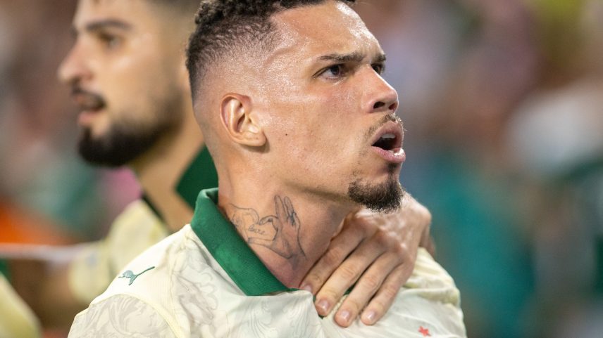 Paulinho comemora gol em Inter Miami x Palmeiras, jogo do Mundial (Foto: Eston Parker/ISI Photos/ISI Photos via Getty Images)